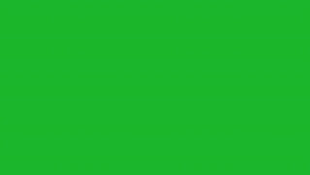 Animation of a bubble speech icon on a green background