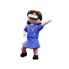 3d girl dancing metaverse