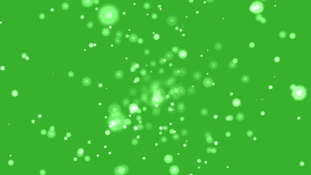 Animation video particles moving on green screen background, remove green screen use software video editing that you use .