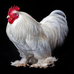 White Cockerel shoot against Black in Studio