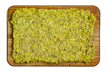 Background of medicinal plant Helichrysum arenarium. Top view. Yellow dry flowers.