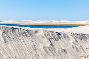 Guerrero Negro, Mulege, Baja California Sur, Mexico. Sand dunes along the western coast.