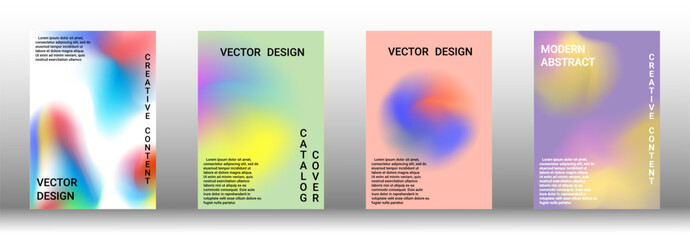 Artistic covers design. Creative fluid colors backgrounds. Set of abstract covers