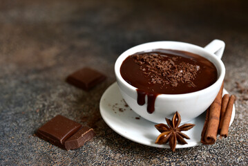 Hot chocolate with winter spices.