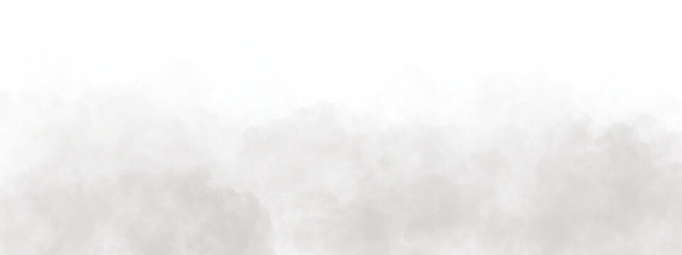 Realistic white cloud or smoke. White fog or smoke on transparent background. PNG image 