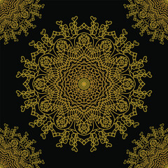 Luxury gold mandala background eps file and image