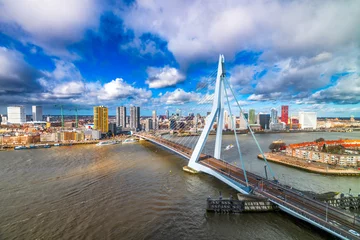 Crédence de cuisine en verre imprimé Rotterdam Rotterdam, Netherlands, City Skyline