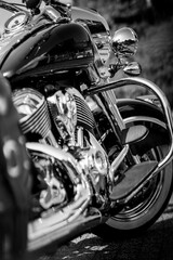 motocykl, motocyklowe, silnik, cylinder, chromowane - obrazy, fototapety, plakaty