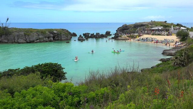 Tabacco Bay public beach at the St. George's island. Bermuda.