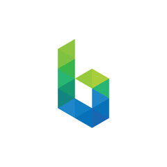 B Letter Logo, b Logo, abstract logo design, mosaic logo Design, pixel logo