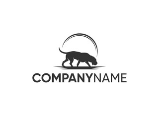 dog logo design vector template