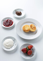 cheesecakes with sour cream jam and chocolate