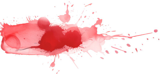 red blood splatter stain or splash red crimson paint cover transparent background halloween effect