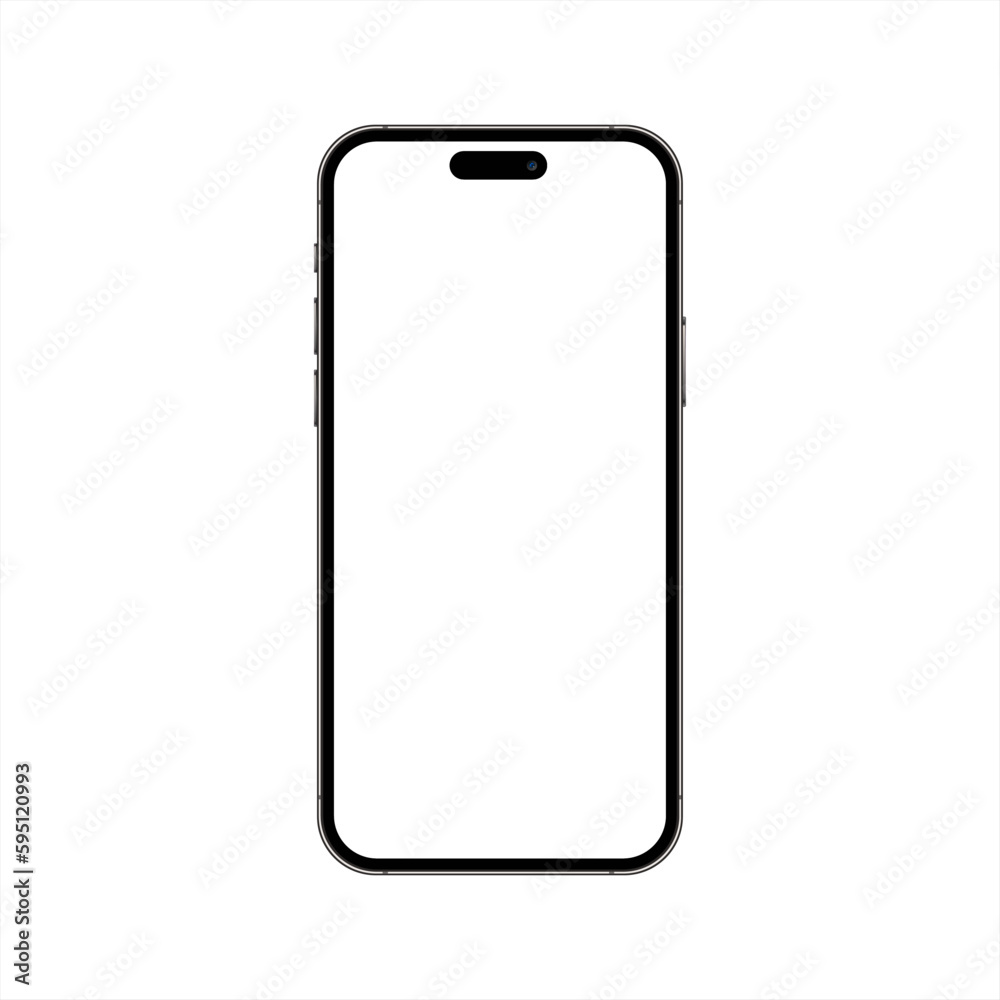 Aufkleber phone vector template. mobile blank screen. smartphone vector mockup. cellphone isolated on white ba