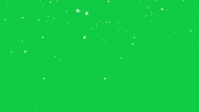 snowfall animation effect on green screen background, snowfall overlay background chroma key video.