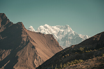 Rakaposhi mountain view from Minapin village in Pakistan