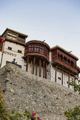 Baltit castle in Karimabad with mountain scenery in Pakistan