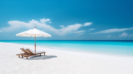 Fototapeta premium Sea beach vacation scene