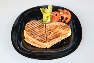 Turkish karisik atom  tost ( kasarli bazlama tost) . Sucuklu, Kasarli, kavurmali karisik tost. Flat...