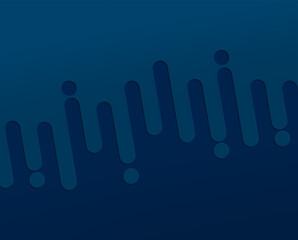 Tilted and rounded blue lines on dark blue background. High resolution full frame modern and trendy abstract background. Copy space.