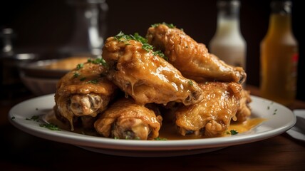 Golden Garlic Parmesan Chicken Wings