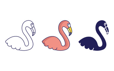 Flamingo vector icon