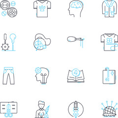 Pet shop linear icons set. Kibble, Leash, Grooming, Fish, Litter, Collar, Toys line vector and concept signs. Food,Treats,Aquarium outline illustrations