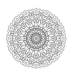 feingliedrige rosette mit blüten und verschiedenartigen elementen