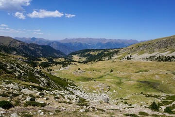 Beautiful landscape of the Pyrenees in summer