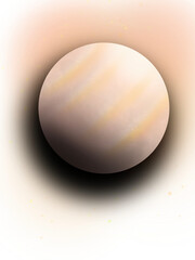 White fantasy planet drawing PNG
