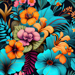 Obraz na płótnie Canvas Seamless Summer Floral Pattern