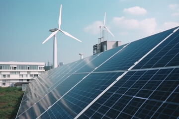 solar cell plant and wind generators . Generative AI
