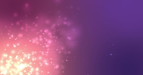 Composition of light spots on purple background