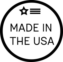 Made in the USA black icon