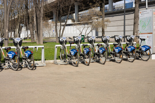 Russia Moscow bicycle rental parking