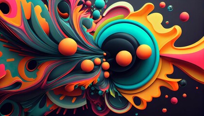 3D abstract background blending pastel colors and swirling shapes. Realistic rendering, high-quality textures, soft lighting, smooth reflections, and detailed 8K resolution.	
Generative AI