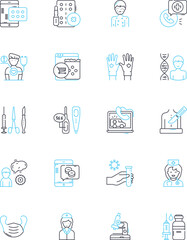 Emotional wellbeing linear icons set. Resilience, Serenity, Compassion, Empathy, Joy, Mindfulness, Gratitude line vector and concept signs. Acceptance,Clarity,Understanding outline illustrations