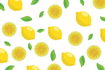 Citrus pattern, slices of lemon. Fresh organic tropical fruit background. Vegetarian design full of vitamins, creative summer refreshing concept	