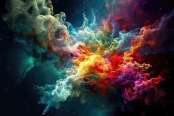 Obraz na płótnie Canvas vibrant and ethereal cloud of smoke. Generative AI