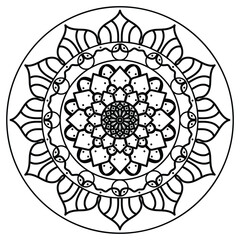 Mandala coloring page. vector mandala eps and image