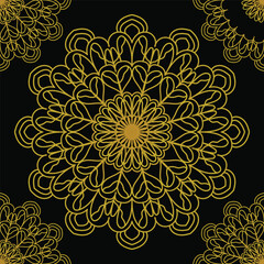 Luxury gold mandala background eps file and image