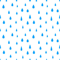Rain drops seamless vector pattern