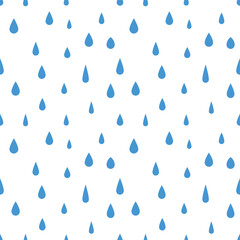 Rain drops seamless vector pattern