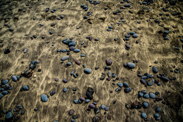 Pebbles stone background. many stones concept