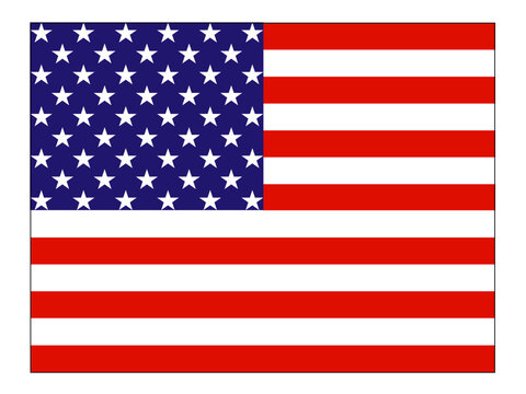 original and simple United State of America flag isolated vector in official colors and Proportion Correctly USA. eps10
