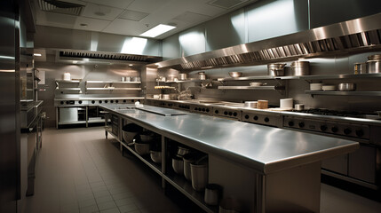 A professional kitchen. Generative ai.