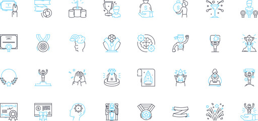 Operating system linear icons set. Windows, Linux, Macintosh, Unix, Android, iOS, Ubuntu line vector and concept signs. Debian,RedHat,Fedora outline illustrations