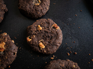 cookies chocolate healthy close up image for food concept
