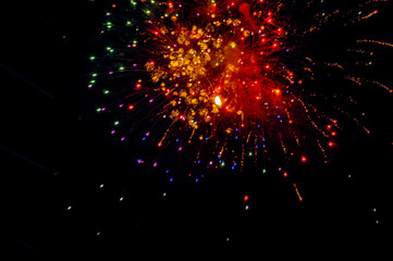 fireworks on black background