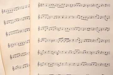 Sheets of paper with different notes as background, top view